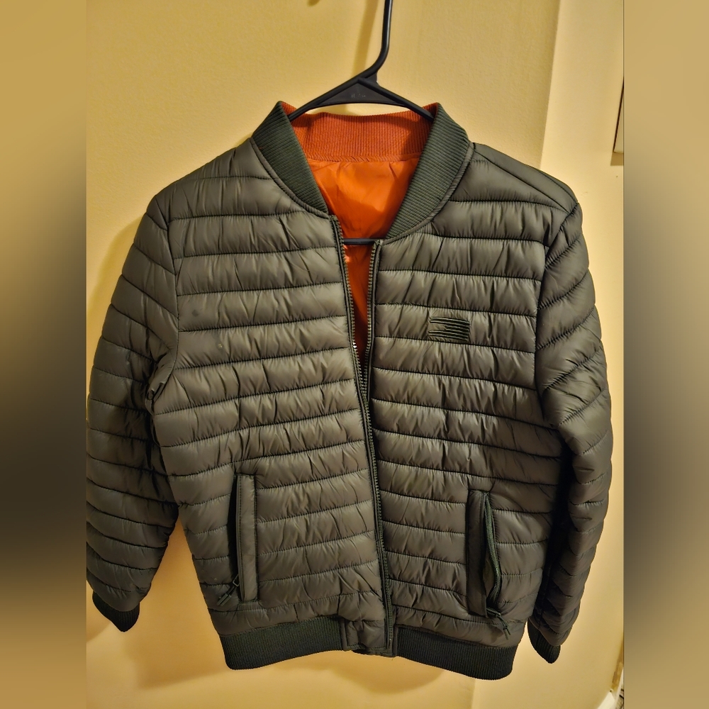 Boys reversible puffer jacket.